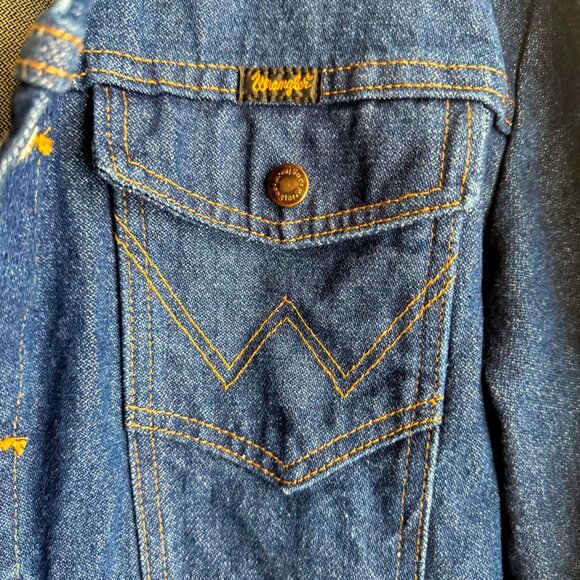 Wrangler Vintage True Blue Western Denim Jacket Men's M - Picture 4 of 5